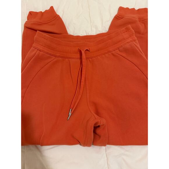 Lululemon Cotton Fleece Athletic Cozy Joggers – Orange Rust, Size 6 - Picture 3 of 7
